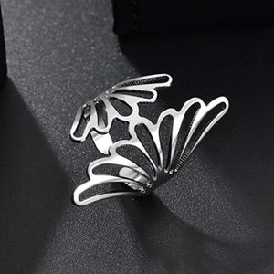 New Stainless steel ADJUSTABLE butterfly ring size 7 to 9 available usually